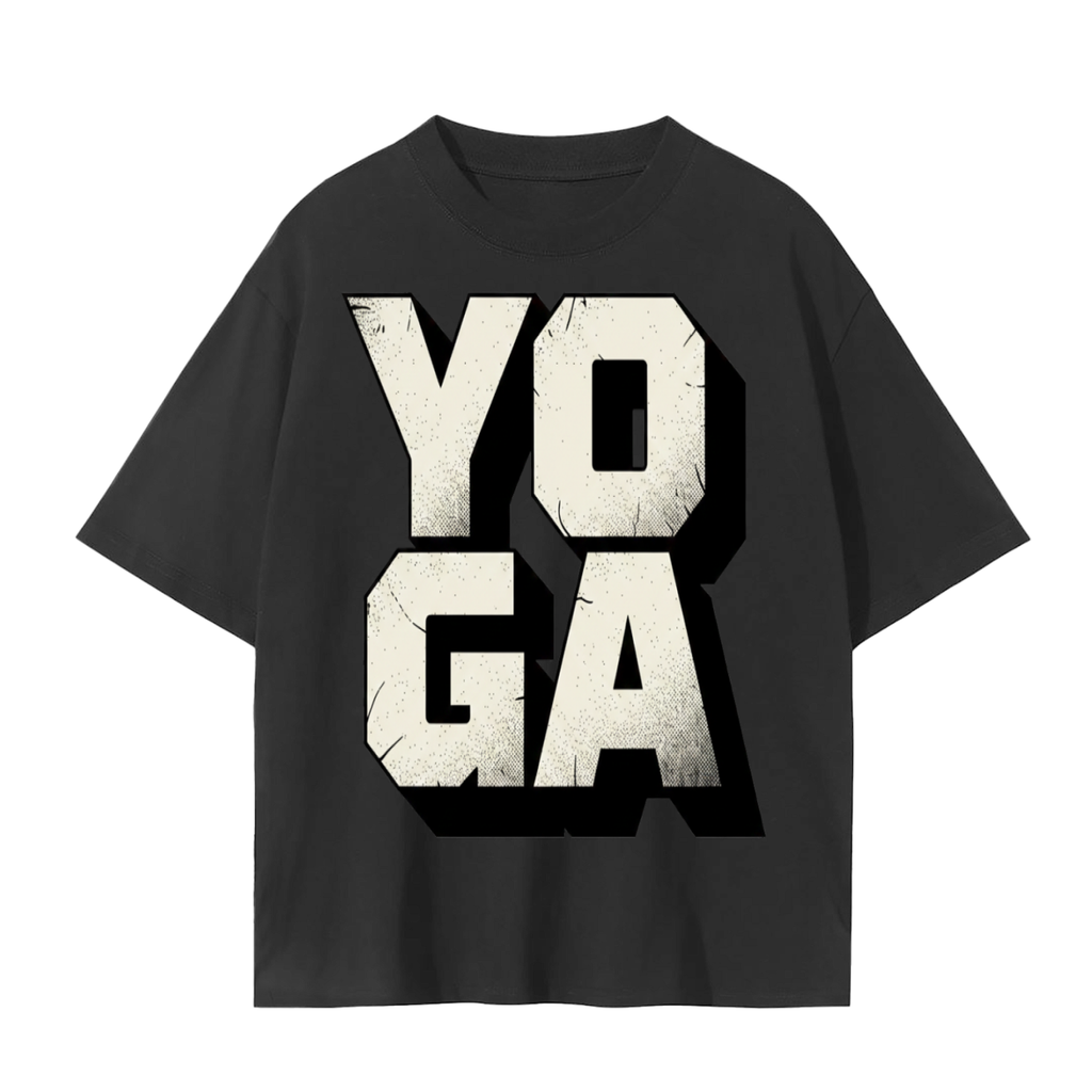 YO GA Bold Trap City T-Shirt | Street Yoga Statement Cotton Tee