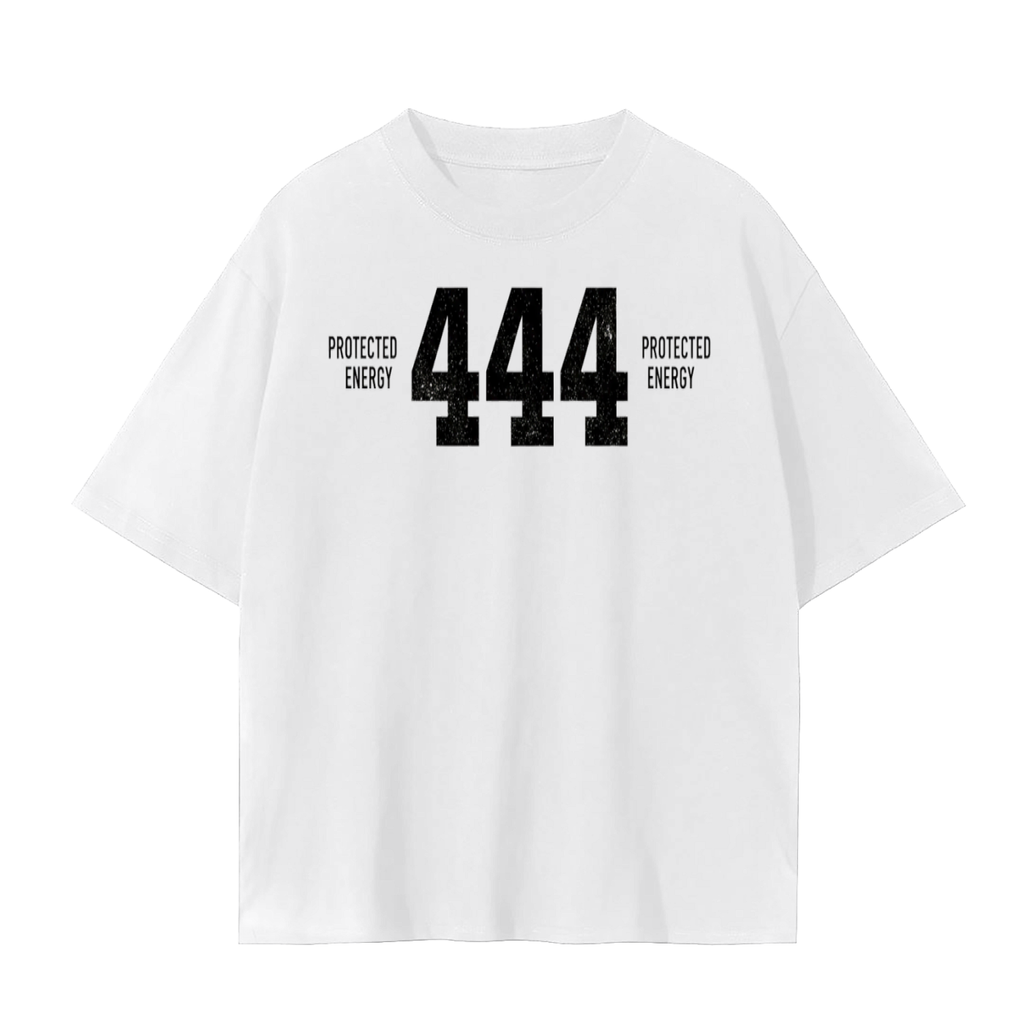 444 Protected Energy T-Shirt | Angel Number Spiritual Alignment Cotton Tee