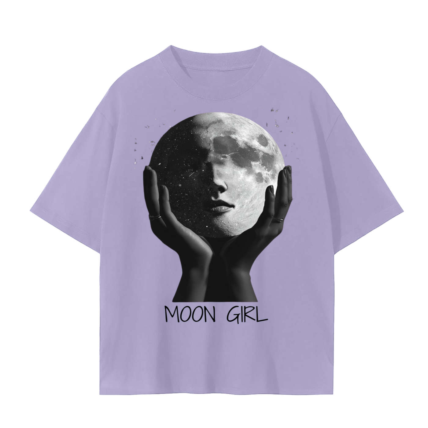 Moon Girl Energy T-Shirt | Celestial Yoga & Meditation Cotton Tee