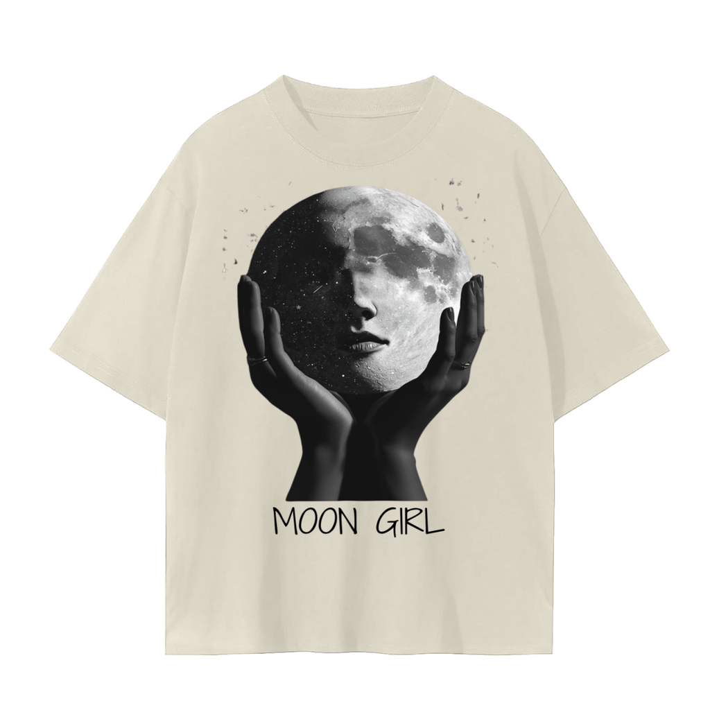 Moon Girl Energy T-Shirt | Celestial Yoga & Meditation Cotton Tee