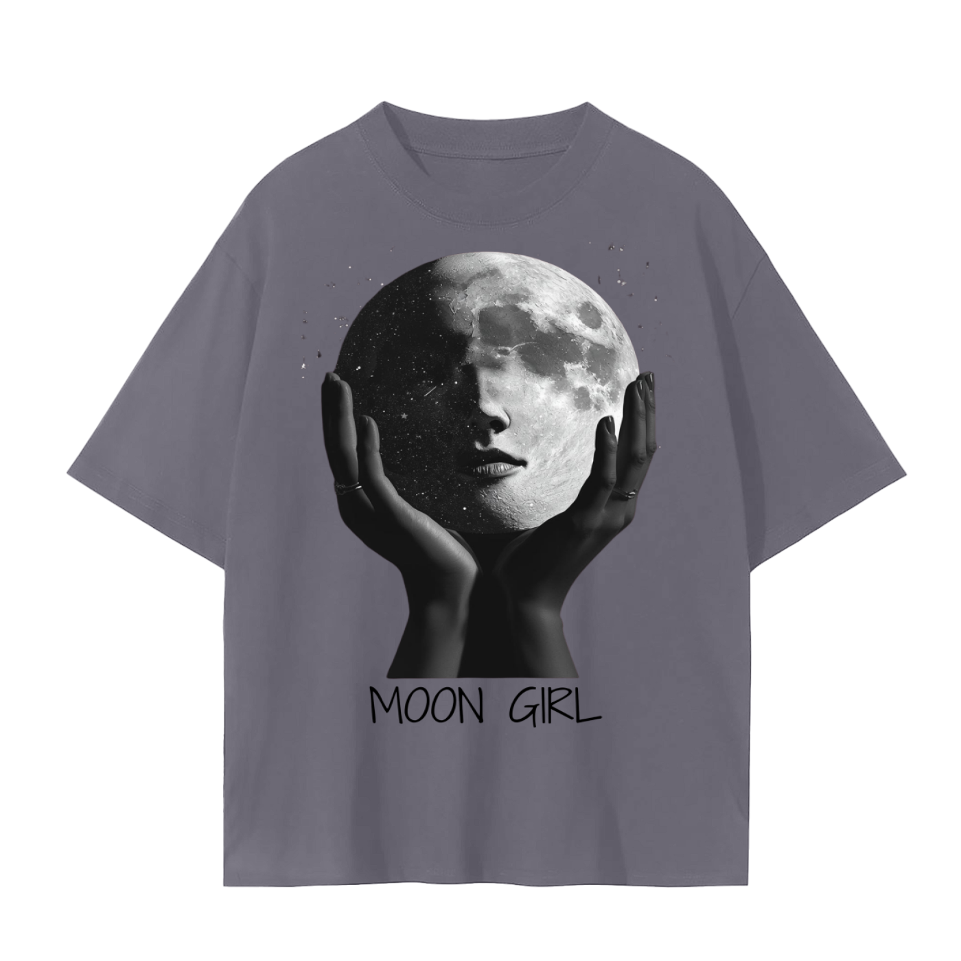 Moon Girl Energy T-Shirt | Celestial Yoga & Meditation Cotton Tee